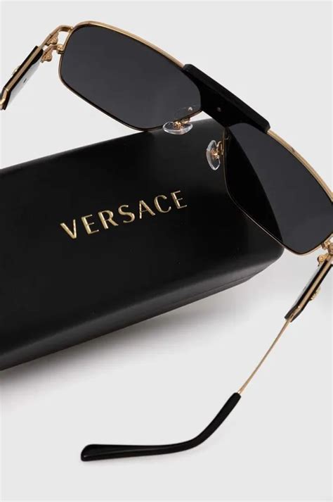 Versace okulary przeciwsłoneczne męskie kolor złoty 0VE2251